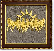 7 Horses Vastu Pyrite Dust Frame – Growth & Success