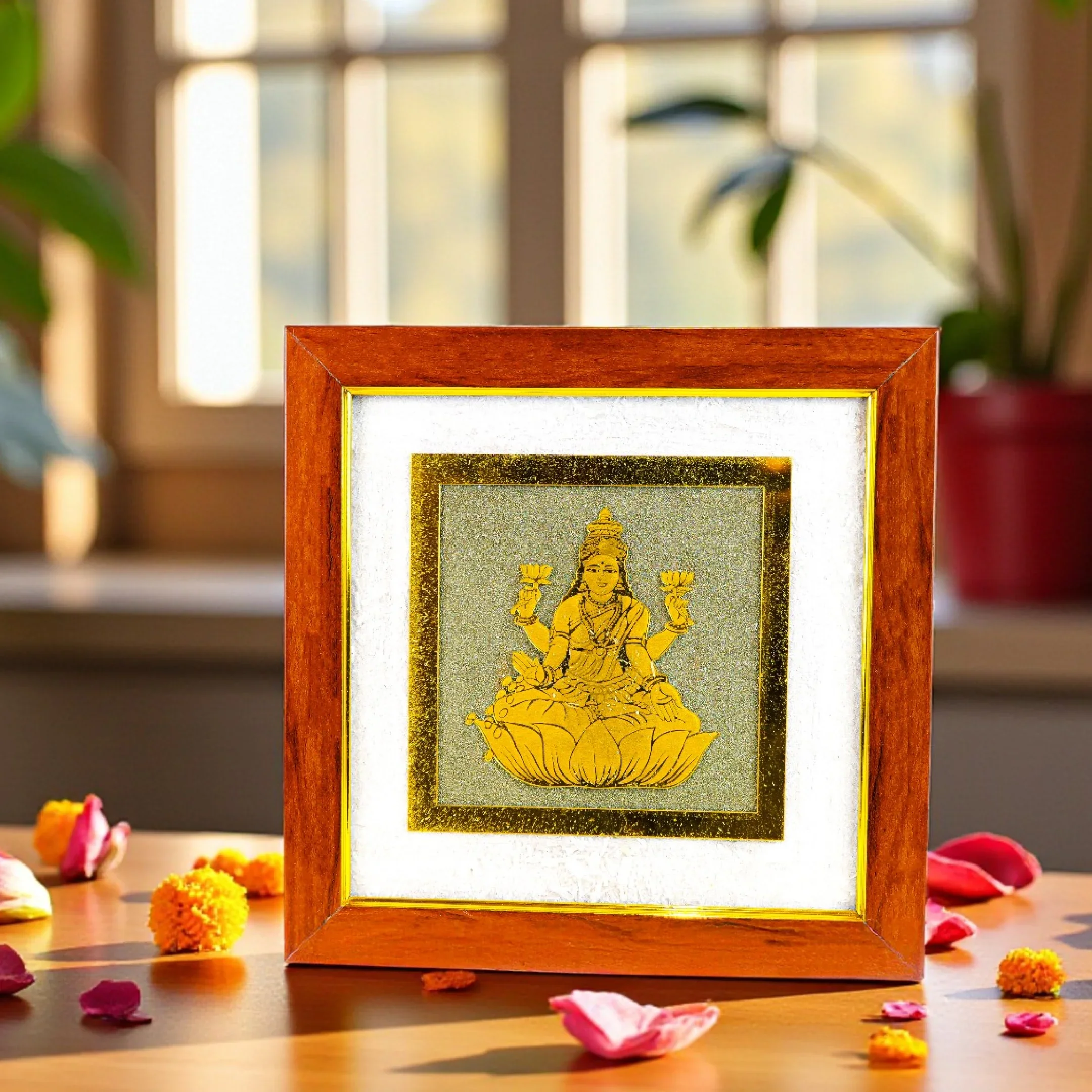 Goddess Laxmi Pyrite Dust Frame – for Wealth