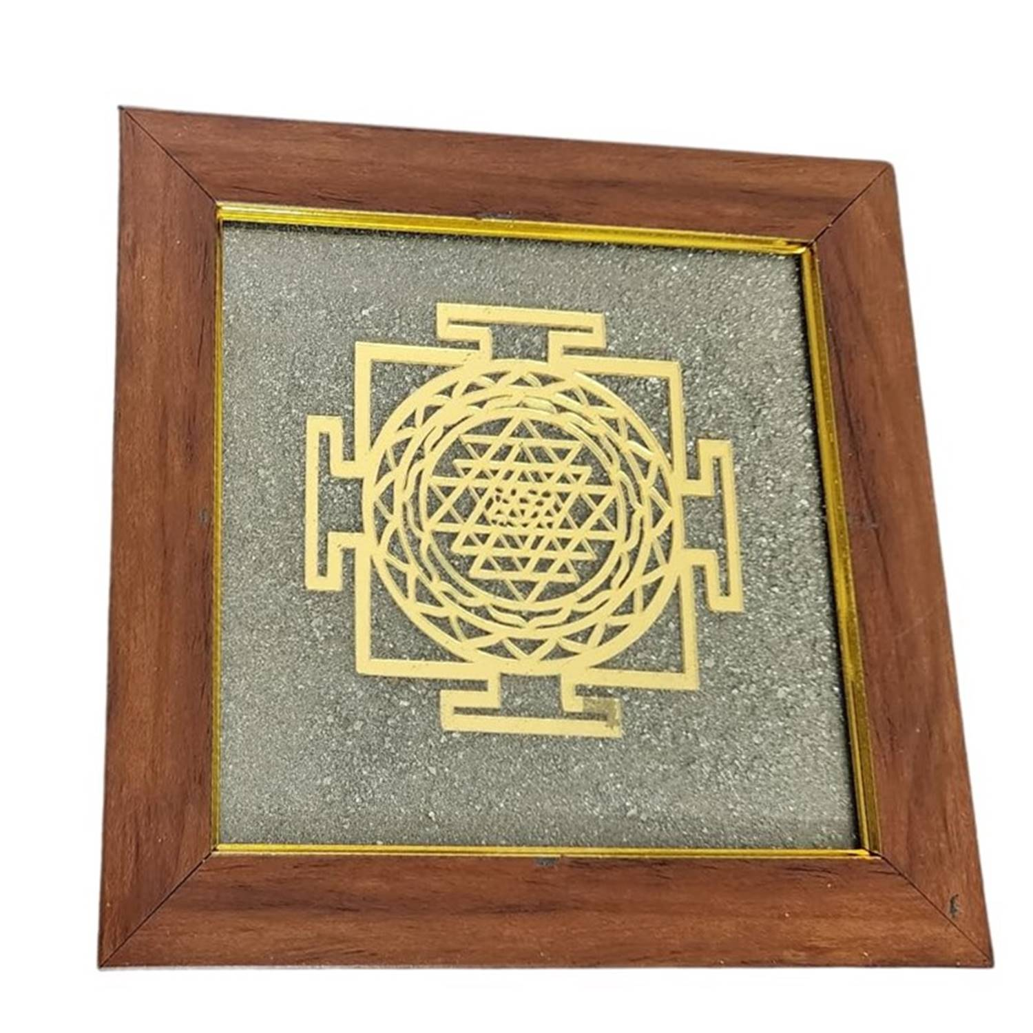 Sarva Kashta Nivaran Shri Yantra Pyrite Dust Frame – for Protection