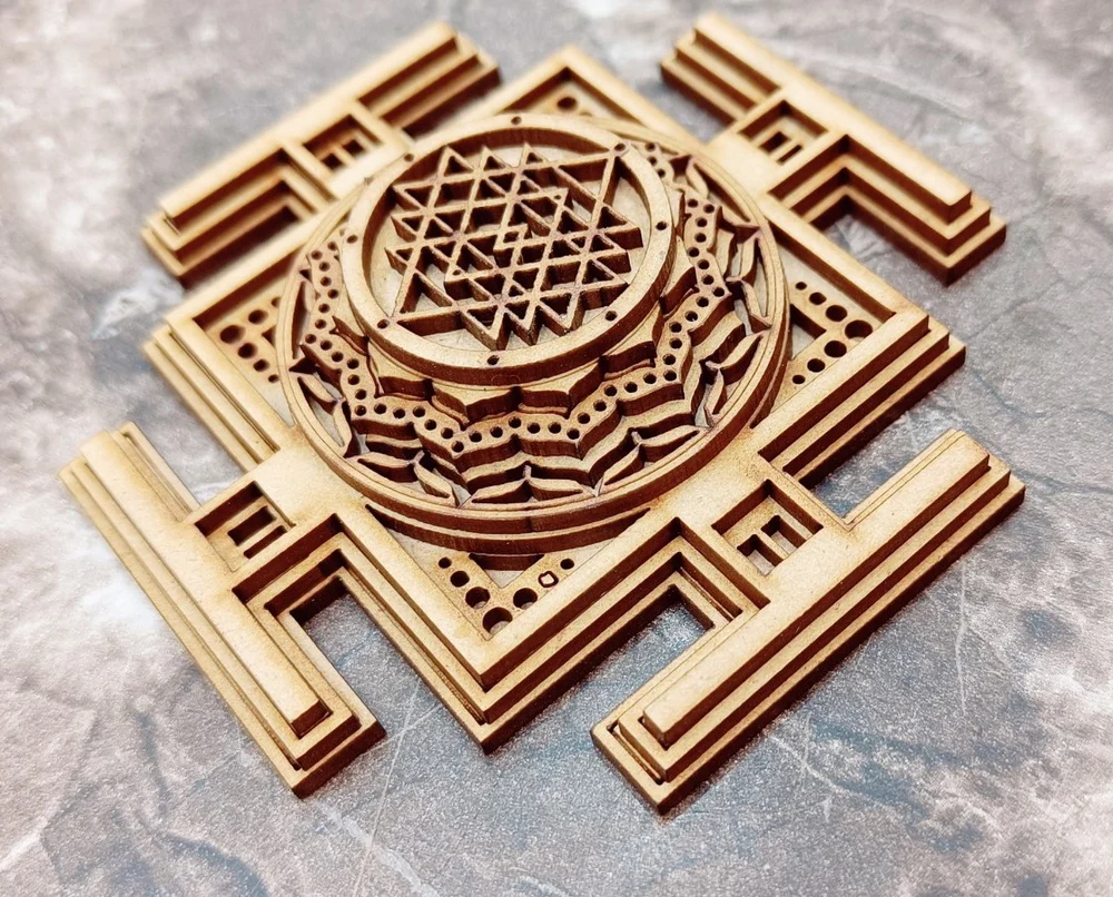Shree Laxmi Yantra 3D – for Wealth & Puja